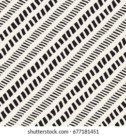 Hand drawn style seamless pattern. Abstract geometric tiling background in black and white. Vector stylish doodle line lattice