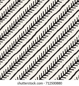 Hand drawn style seamless pattern. Abstract geometric tiling background in black and white. Vector stylish doodle line lattice
