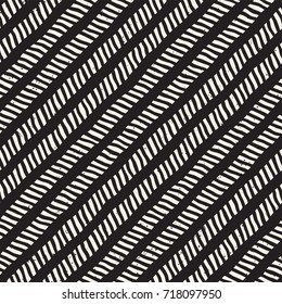 Hand drawn style seamless pattern. Abstract geometric tiling background in black and white. Vector stylish doodle line lattice