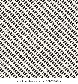 Hand drawn style seamless pattern. Abstract geometric tiling background in black and white. Vector stylish doodle line lattice