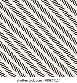 Hand drawn style seamless pattern. Abstract geometric tiling background in black and white. Vector stylish doodle line lattice