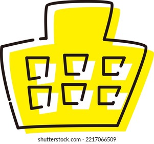 Ilustración de icono de construcción simple estilo dibujado con mano