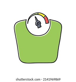 Hand drawn stylish Bathroom scale icon isolated on white background