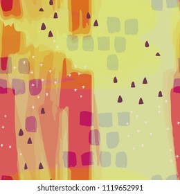 Hand drawn stylish pattern. Pastel colored modern grange shapes in vector art wallpaper print . Trendy fantasy freehand composition. natural background color