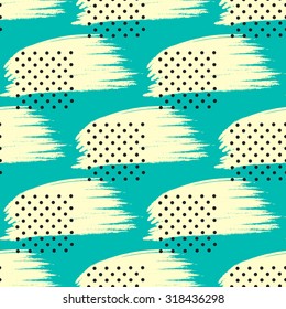 Hand drawn stylish pattern . Pastel colored modern grange shapes in vector .Trendy fantasy freehand composition .Pop Art painting .