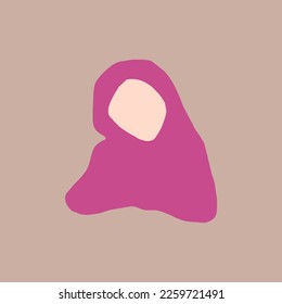 Hand Drawn of Stylish and Trendy Hijab Woman. Elegant Faceless Fashion Hijab Girl Perfect for Social Media Templates and Wallpapers
