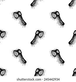hand drawn stylized axe seamless pattern