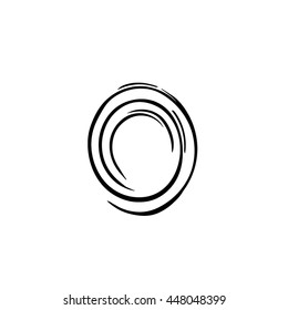 Hand drawn stylized circle black color. Circle isolated icon. (Can be used as texture for cards, invitations, DIY projects, web sites or for any other design.)