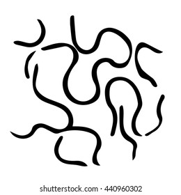 Hand drawn stylized curve stripes black color. (Can be used as texture for cards, invitations, DIY projects, web sites or for any other design.)
