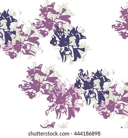 Hand drawn stylized floral seamless pattern. (Can be used as texture for cards, invitations, DIY projects, web sites or for any other design.)