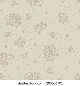 hand drawn stylized flowers seamless pattern