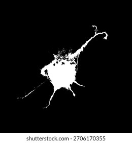 Handgezeichnete stylisierte Grunge-Vogel-Kotflügel-Kotflügel in Schwarz-Weiß. Vektorgrafik im Flat Blot-Stil. (Kann als Textur für Karten, Einladungen, DIY, Websites verwendet werden)	