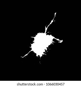 Hand drawn stylized grunge birds droppings black and white. Flat blots style vector illustration. Map. (Can be used as texture for cards, invitations, DIY, web sites or for any other design.)
