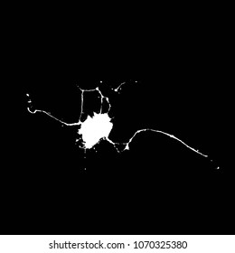 Hand drawn stylized grunge birds droppings black and white. Flat blots style vector illustration. Map. (Can be used as texture for cards, invitations, DIY, web sites or for any other design.)