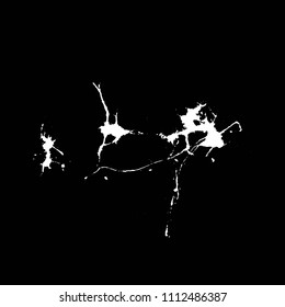 Hand drawn stylized grunge birds droppings black and white. Flat blots style vector illustration. Map. (Can be used as texture for cards, invitations, DIY, web sites or for any other design.)