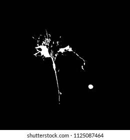 Hand drawn stylized grunge birds droppings black and white. Flat blots style vector illustration. Map. (Can be used as texture for cards, invitations, DIY, web sites or for any other design.)