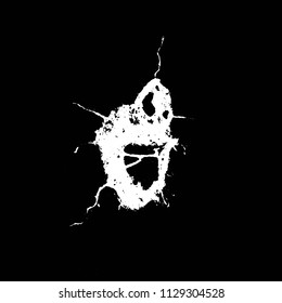 Hand drawn stylized grunge birds droppings black and white. Flat blots style vector illustration. Map. (Can be used as texture for cards, invitations, DIY, web sites or for any other design.)