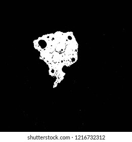 Hand drawn stylized grunge birds droppings black and white. Flat blots style vector illustration. Map island. (Can be used as texture for cards, invitations, DIY, web sites or for any other design.)