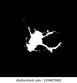 Hand drawn stylized grunge birds droppings black and white. Flat blots style vector illustration. Map. (Can be used as texture for cards, invitations, DIY, web sites)