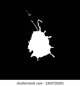 Hand drawn stylized grunge birds droppings black and white. Flat blots style vector illustration. Map. (Can be used as texture for cards, invitations, DIY, web sites)