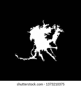 Hand drawn stylized grunge birds droppings black and white. Flat blots style vector illustration. Map. (Can be used as texture for cards, invitations, DIY, web sites or for any other design.)