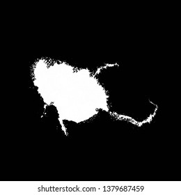 Hand drawn stylized grunge birds droppings black and white. Flat blots style vector illustration. Map. (Can be used as texture for cards, invitations, DIY, web sites or for any other design.)