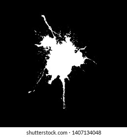 Hand drawn stylized grunge birds droppings black and white. Flat blots style vector illustration. Map. (Can be used as texture for cards, invitations, DIY, web sites)