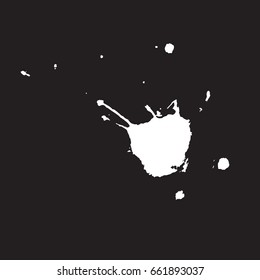 Hand drawn stylized grunge birds droppings black and white. Flat blots style vector illustration. Can be used as texture for cards, invitations, DIY, web sites or for any other design.