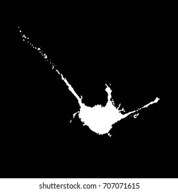 Hand drawn stylized grunge birds droppings black and white. Flat blots style vector illustration. (Can be used as texture for cards, invitations, DIY, web sites or for any other design.)