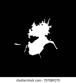 Hand drawn stylized grunge birds droppings black and white. Flat blots style vector illustration. (Can be used as texture for cards, invitations, DIY, web sites or for any other design.)