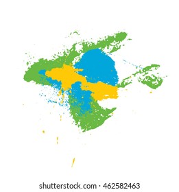 Hand drawn stylized grunge drop pattern bright color. Flat style vector illustration. (Can be used as texture for cards, invitations, DIY projects, web sites or for any other design.)
