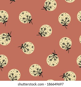 hand drawn stylized summer flower seamless pattern