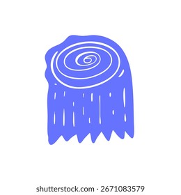 Hand drawn stylized tree illustration with decorative texture and bold simple shapes perfect for nature themed designs.