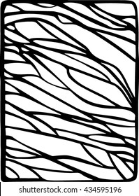 Hand drawn stylized waves black color. Tree isolated icon. (Can be used as texture for cards, invitations, DIY projects, web sites or for any other design.)