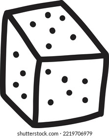 Hand Drawn sugar cubes illustration isolated on background