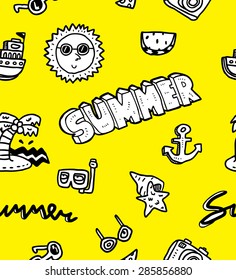 hand drawn summer background
