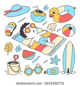 Hand drawn summer element Collection