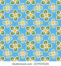 Hand drawn summer floral background. Botanical seamless pattern . Sketch drawing. Design for fashion , fabric, textile, wallpaper, cover, web , wrapping and all prints