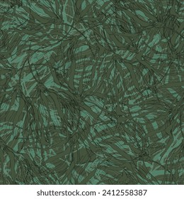 Trato a mano de verano con flores en el fondo. Patrón sin soldadura botánica. Dibujo de esbozo. Diseño de moda, tela, textil, papel de pared, cubierta, web, envoltura y todas las impresiones
