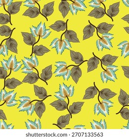 Handgezeichneter floraler Hintergrund. Botanisches nahtloses Muster . Skizzenzeichnung. Design für Mode , Stoff, Textil, Tapete, Umschlag, Bahn , Verpackung und alle Drucke
