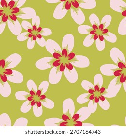 Fondo floral de verano dibujado a mano. Patrón botánico sin fisuras. Dibujo de croquis. Diseño para la moda, tela, textil, Fondo de pantalla, cubierta, Web, envoltura y todas las impresiones
