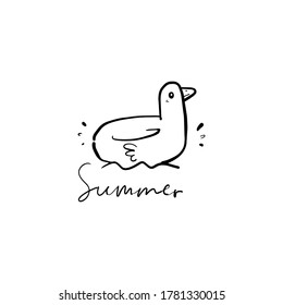 icono de dibujo manual del verano