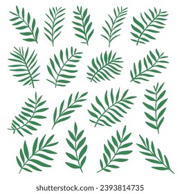 Hand Drawn Summer Leaf Foliage Aesthetic Doodle