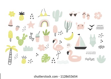 Hand drawn summer print