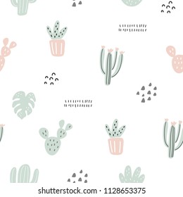 Hand drawn summer seamless pattern