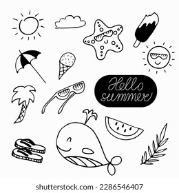 handgezeichnetes Sommerset, Doodles, Ruhe