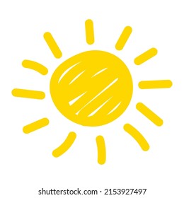 Ilustración del vector solar de verano dibujado a mano