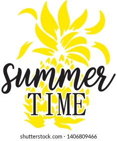 Hand drawn Summer time, vector illustration