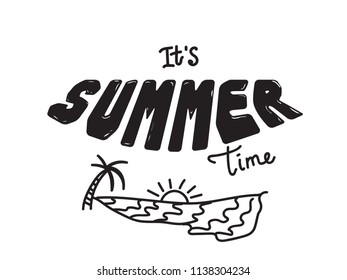 hand drawn summer typography