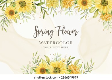 hand drawn summer wreath and background design